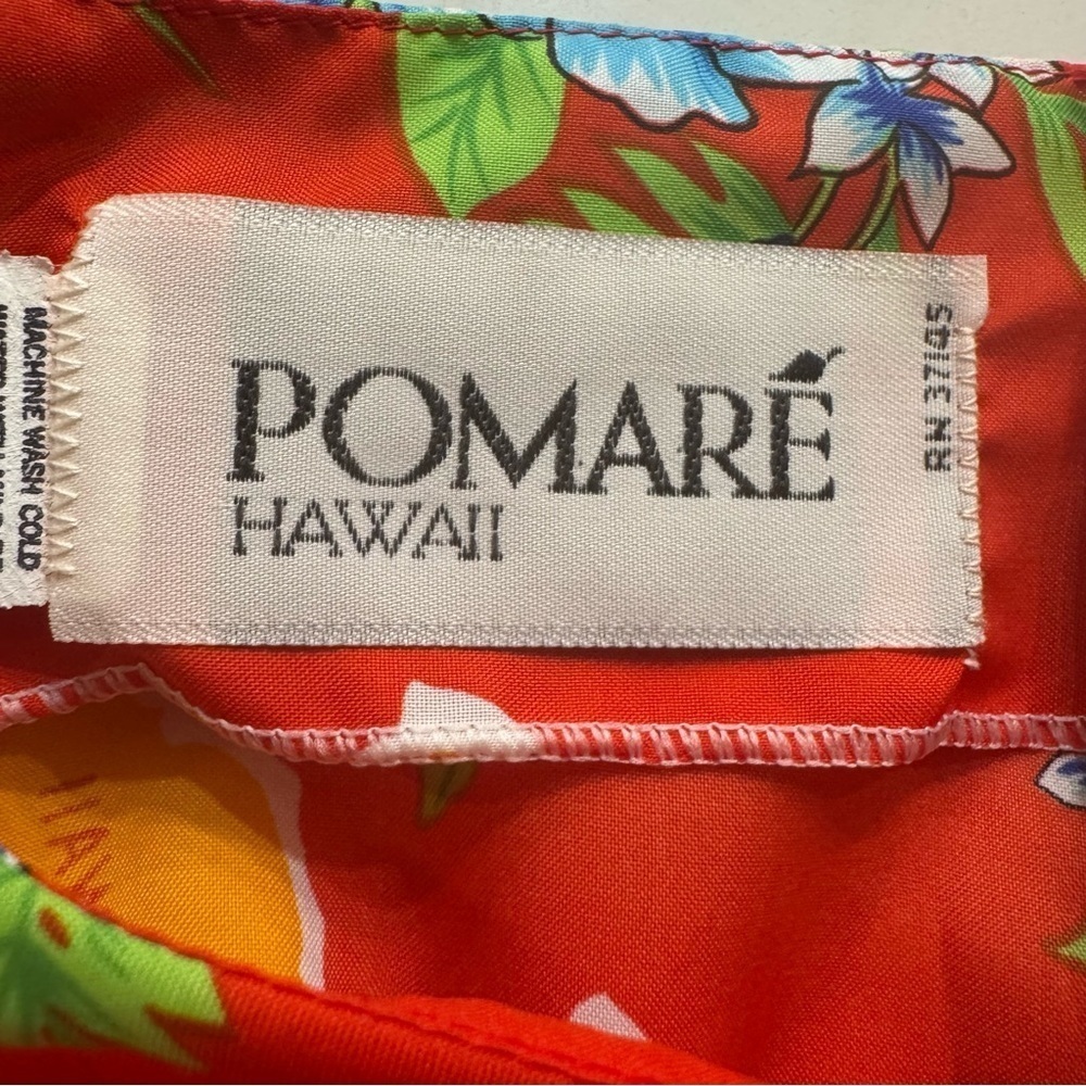 Vintage Pomare Hawaii Babydoll Maxi Dress Tropical Beach Vacation Floral 8 - Picture 7 of 9